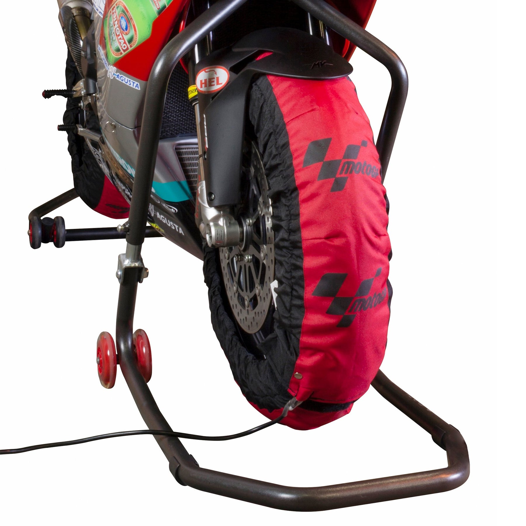 MotoGP Tyre Warmer Set for 120/70-17 (Front) and 180-190/50(55)-17 (Rear) with EU 2 Pin Plug