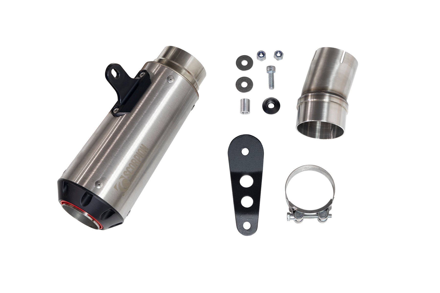 BMW S1000 R (2021–2024) Scorpion Exhaust Red Power Slip-on - Brushed Stainless