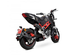 Benelli TNT 125 (2017–2024) Scorpion Exhaust Red Power Slip-On – Ceramic Black