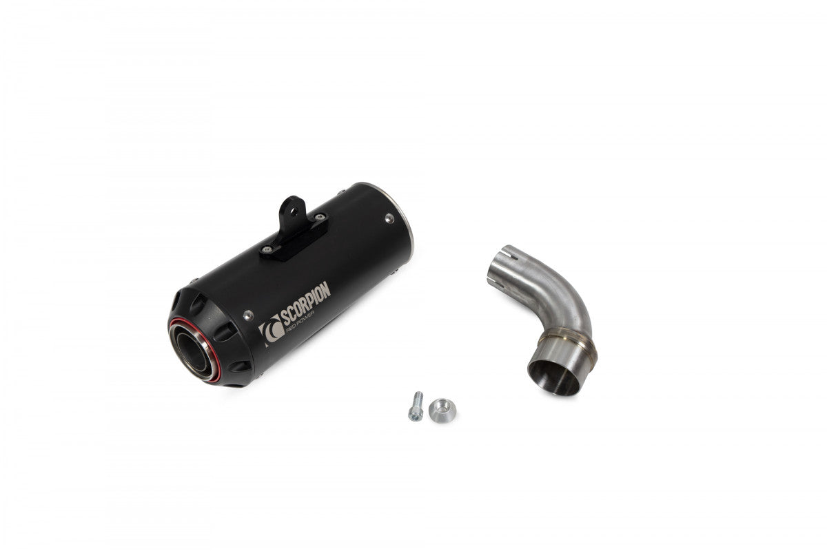 Benelli TNT 125 (2017–2024) Scorpion Exhaust Red Power Slip-On – Ceramic Black
