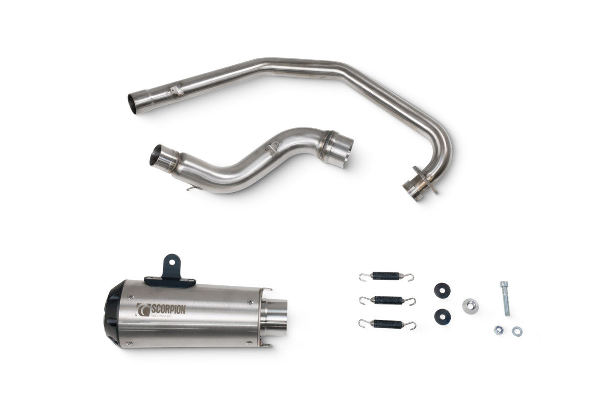 Benelli BN 125 (2021–2024) Scorpion Exhaust Red Power Full System – Brushed Stainless