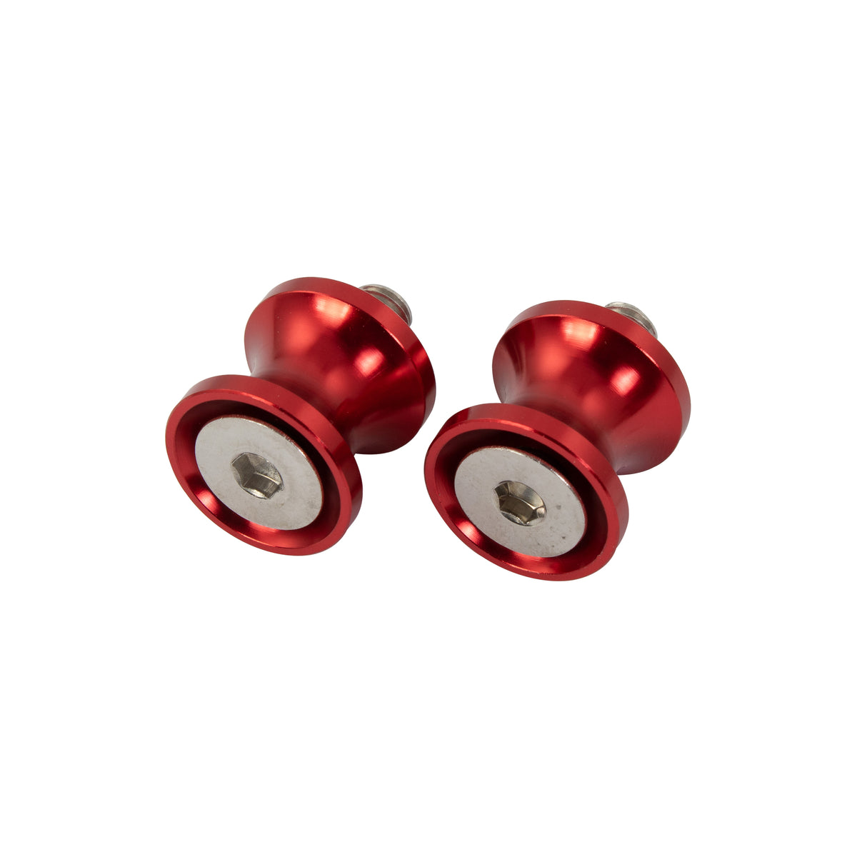 Bike It Paddock Stand Bobbins Red 10mm x1.5 Motorcycle Swingarm Spools