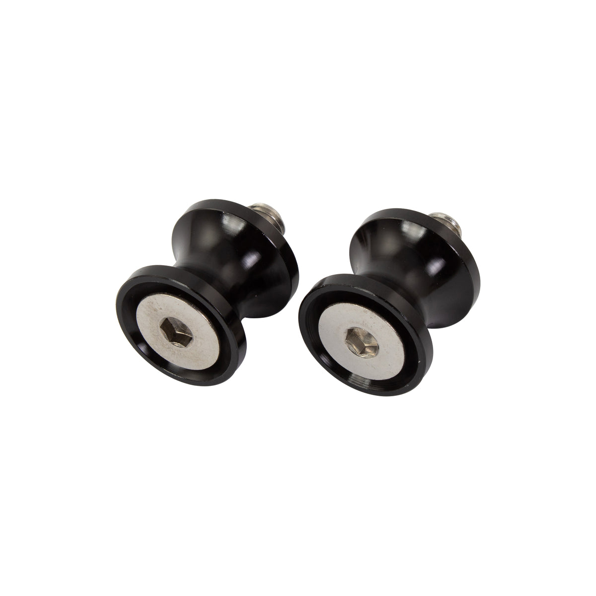 Bike It Paddock Stand Bobbins Black 6mm x1.0 Motorcycle Swingarm Spools - Beedspeed