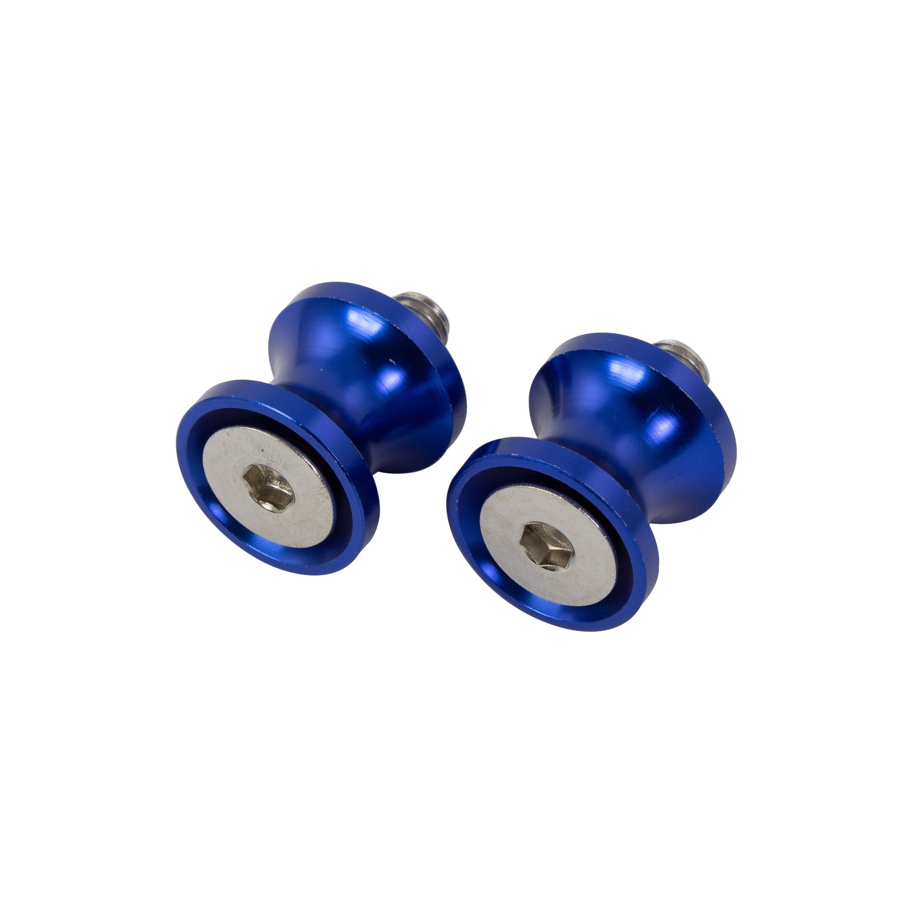 Bike It Paddock Stand Bobbins Blue 6mm x1.0 Motorcycle Swingarm Spools