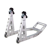 BikeTek Aluminium Box Section Front Paddock Stand Silver