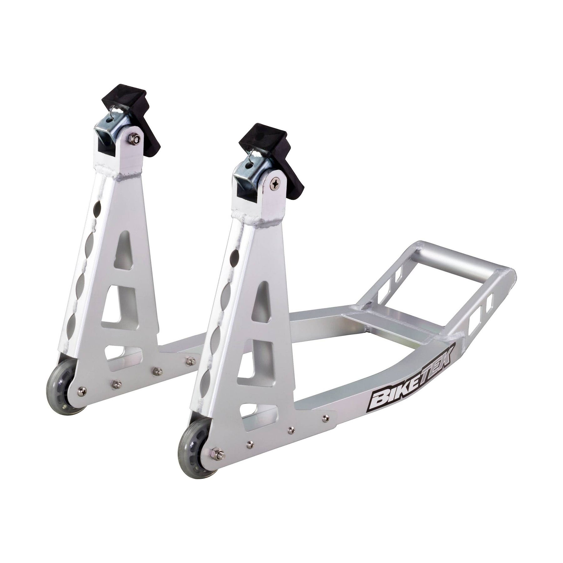 BikeTek Aluminium Box Section Front Paddock Stand Silver