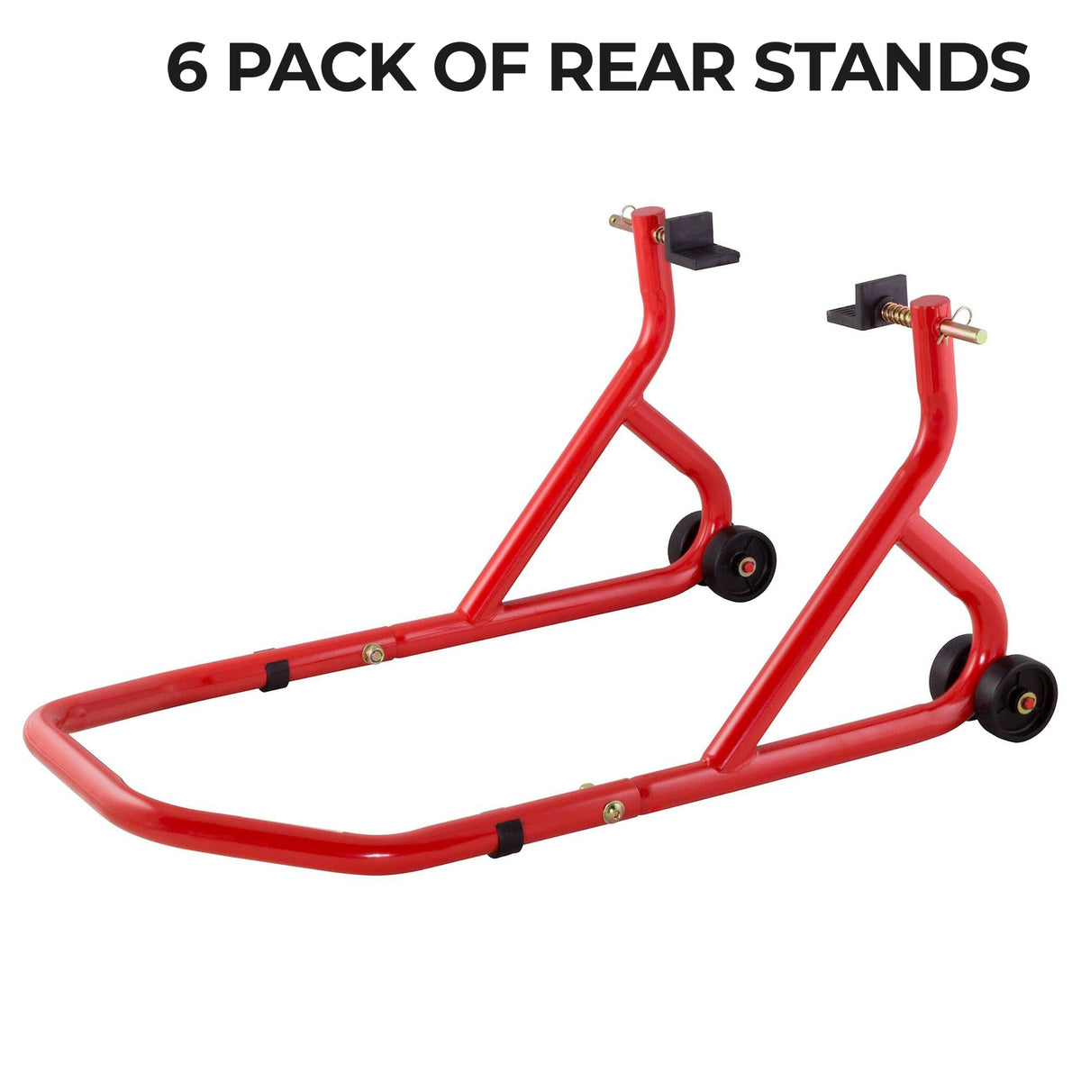 BikeTek Series 3 Rear Paddock Stand 6 Pack Red Motorcycle