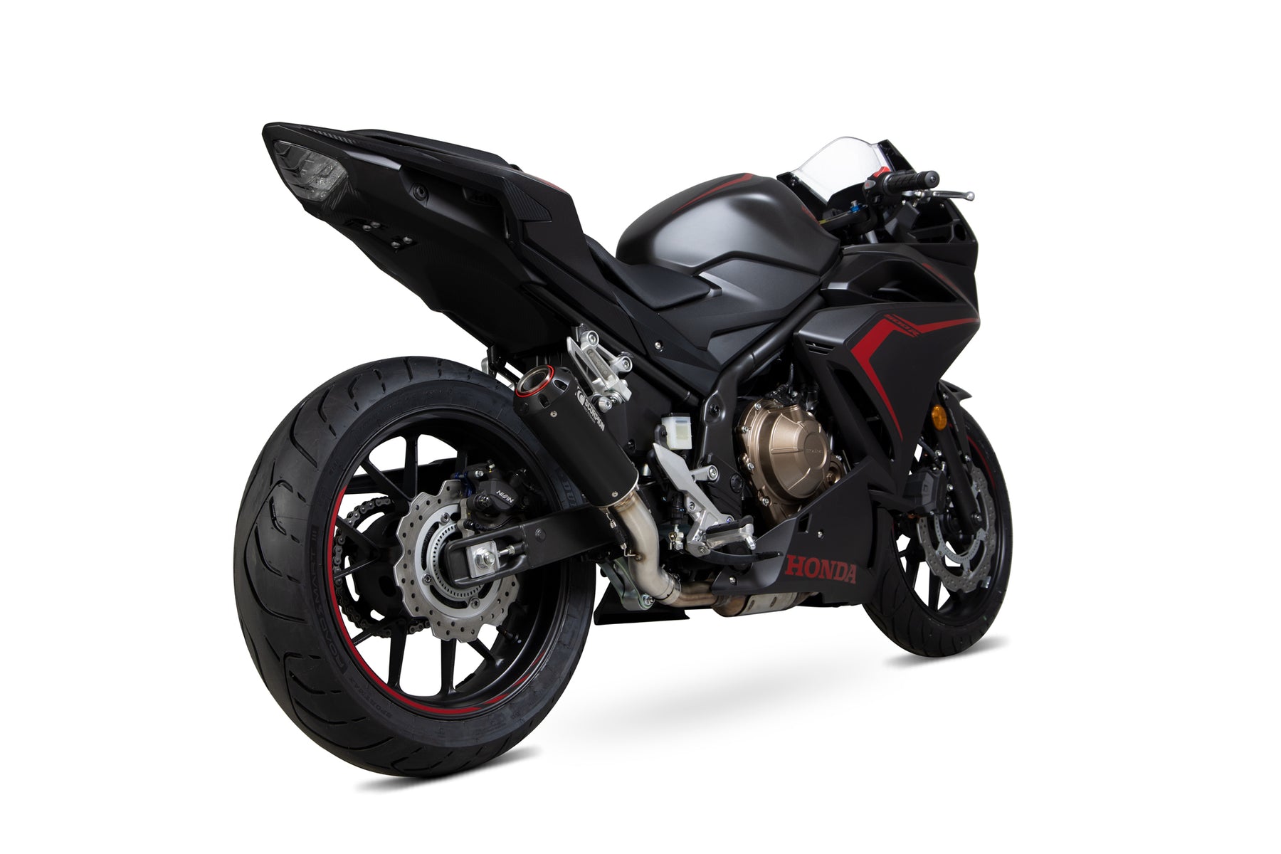 Honda CBR 500 R (2019–2025) Scorpion Exhaust Red Power Slip-on - Black Ceramic