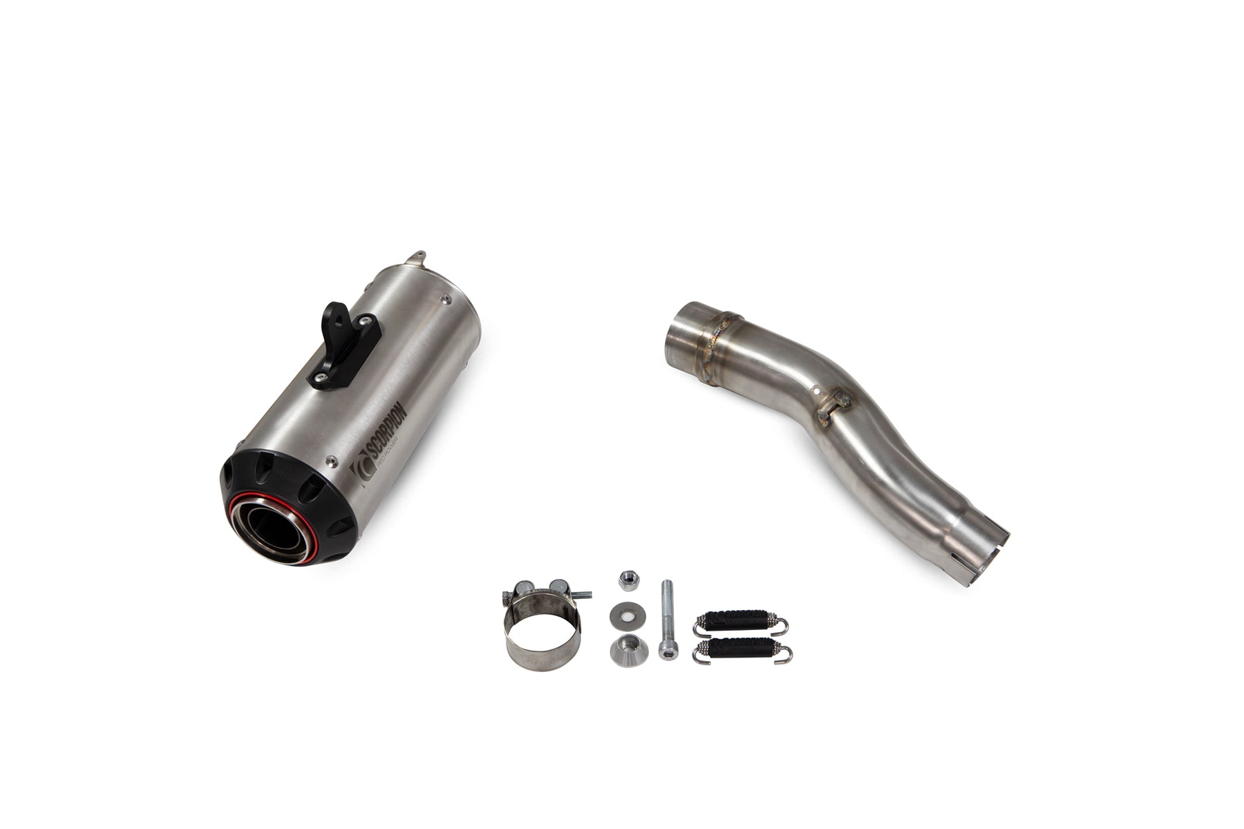 Honda CBR 500 R (2019–2025) Scorpion Exhaust Red Power Slip-on - Brushed Stainless