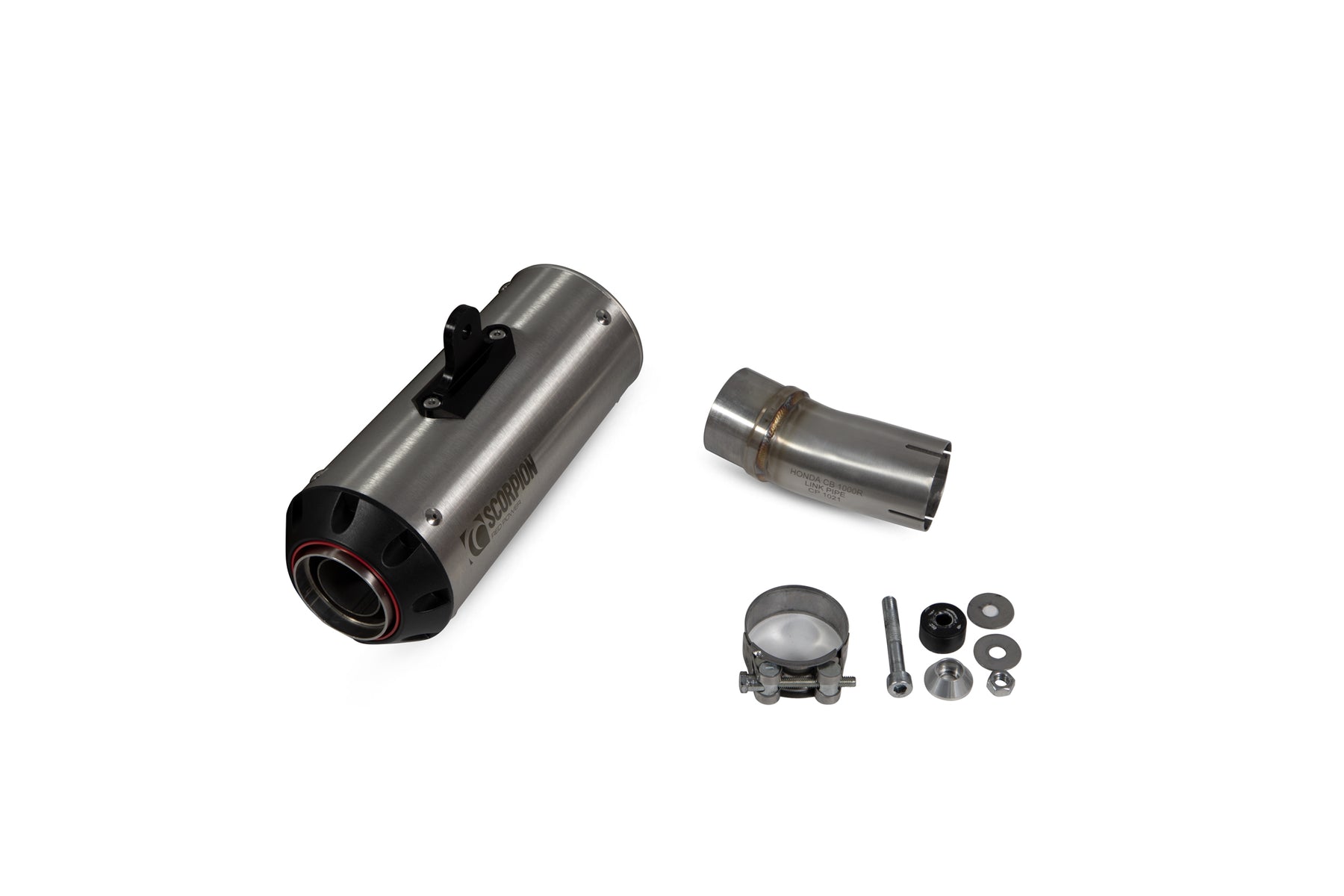 Honda CB 1000 R (2018–2020) Scorpion Exhaust Red Power Slip-on - Brushed Stainless