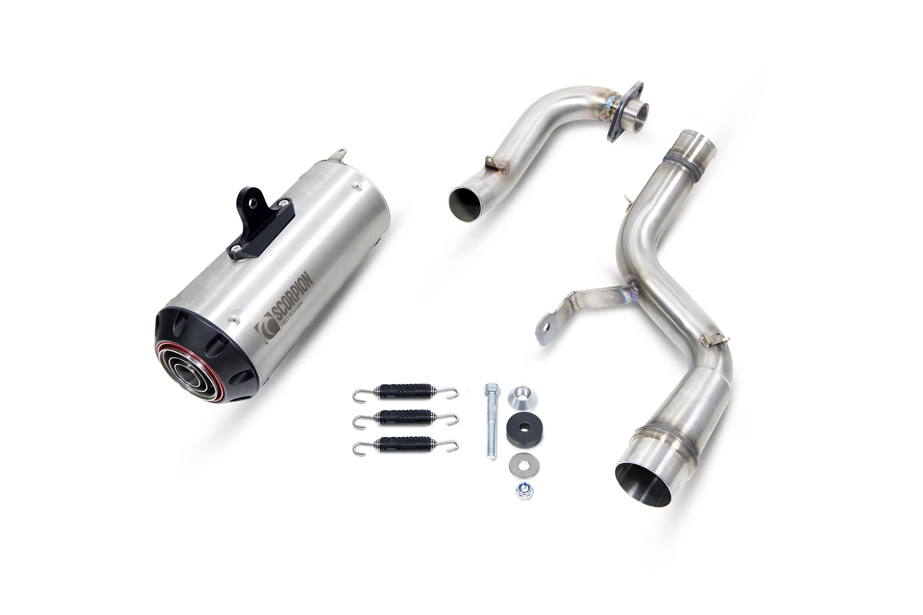 Honda MSX/Grom 125 (2016–2020) Scorpion Exhaust Red Power Full System - Brushed Stainless