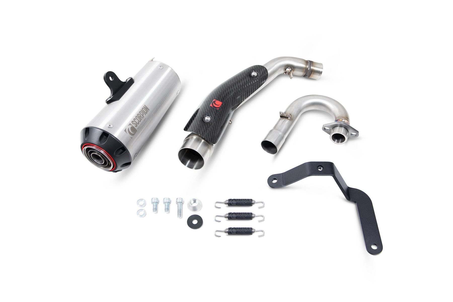 Honda Monkey 125 (2018–2024) Scorpion Exhaust Red Power Full System - Brushed Stainless