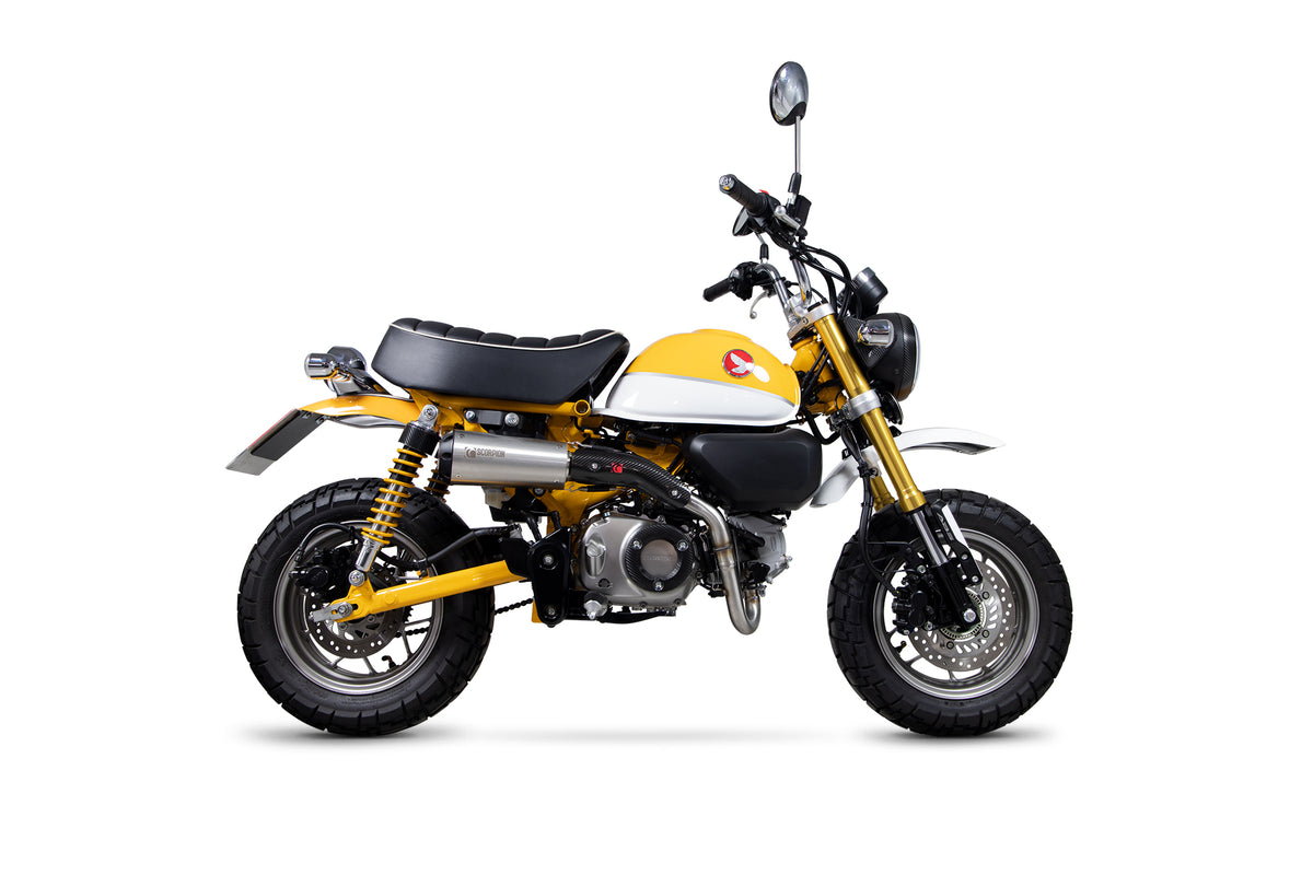 Honda Monkey 125 (2018–2024) Scorpion Exhaust Red Power Full System - Brushed Stainless