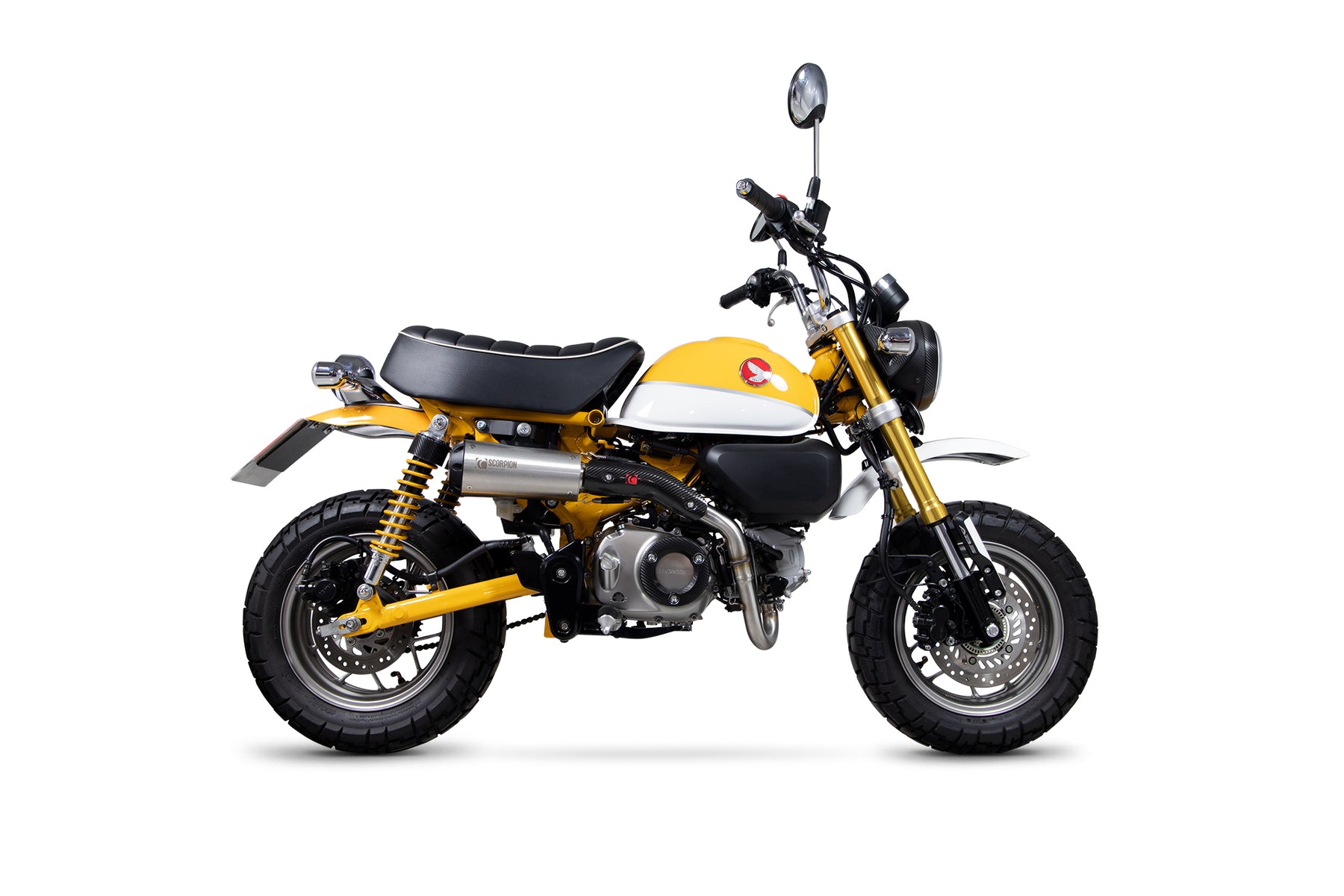 Honda Monkey 125 (2018–2024) Scorpion Exhaust Red Power Full System - Brushed Stainless