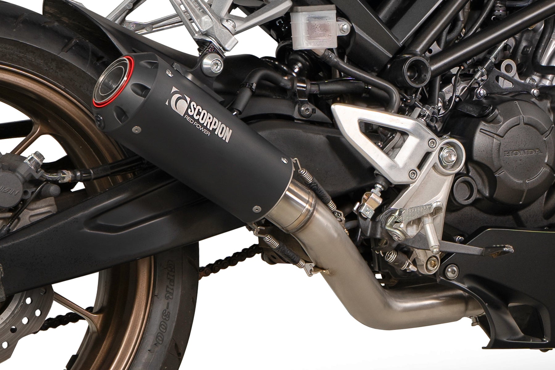 Honda CB 125 R (2021–2024) Scorpion Exhaust Red Power Full System - Black Ceramic