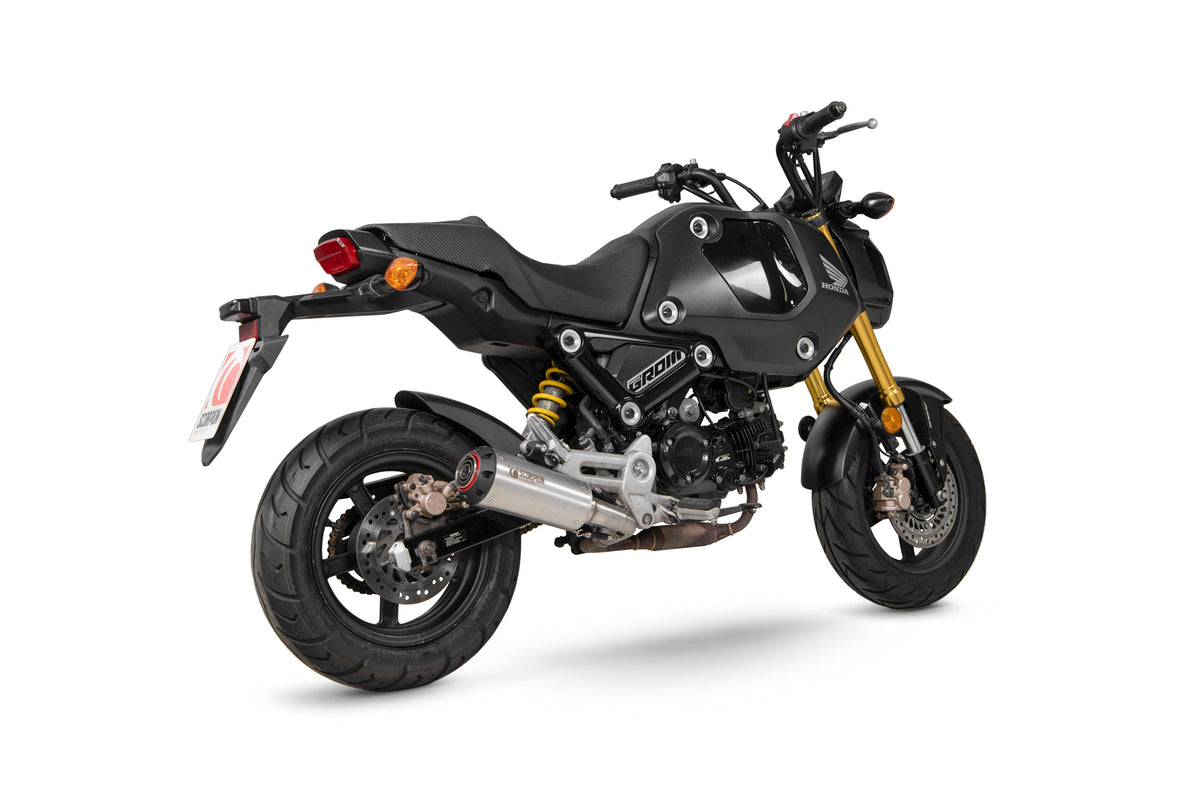 Honda MSX/Grom 125 (2021–2023) Scorpion Exhaust Red Power Slip-on - Brushed Stainless