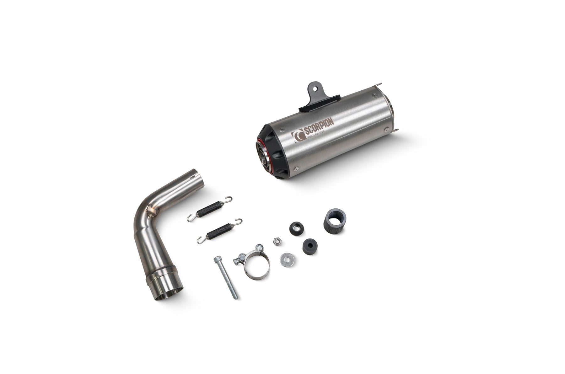 Honda MSX/Grom 125 (2021–2023) Scorpion Exhaust Red Power Slip-on - Brushed Stainless