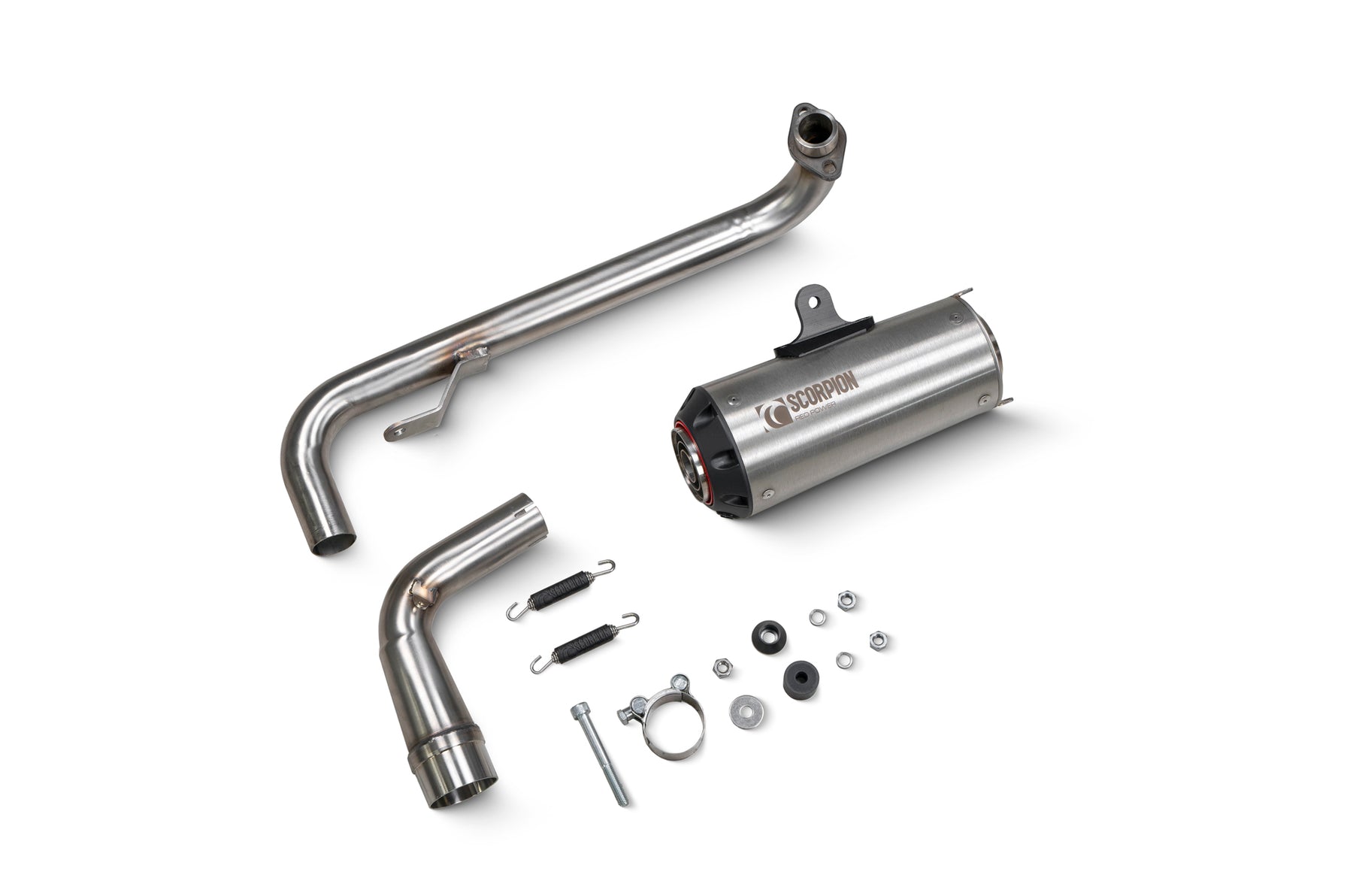 Honda MSX/Grom 125 (2021–2023) Scorpion Exhaust Red Power Full System - Brushed Stainless
