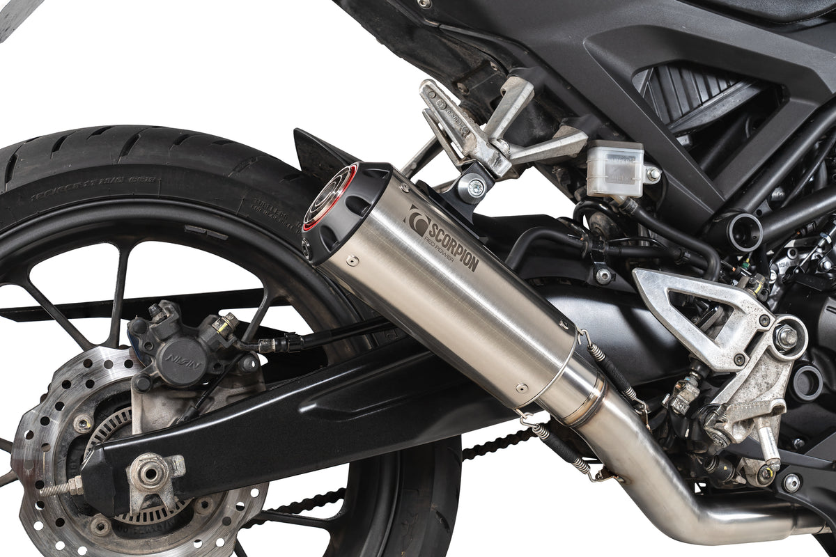 Honda CB 125 R Euro 5 (2024–2025) Scorpion Exhaust Red Power Full System - Brushed Stainless