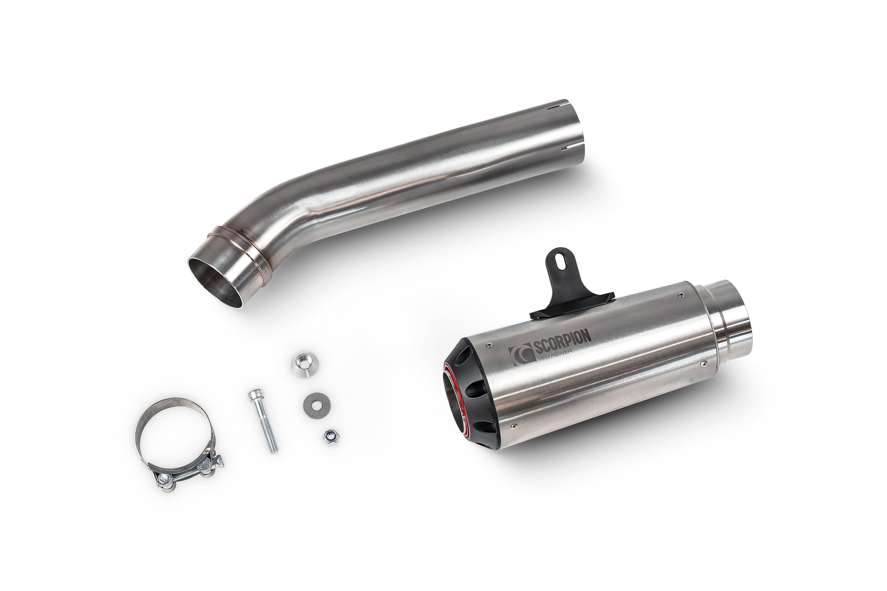 Honda CB 1000 Hornet Euro 5 (2025) Scorpion Exhaust Red Power Slip-on - Brushed Stainless