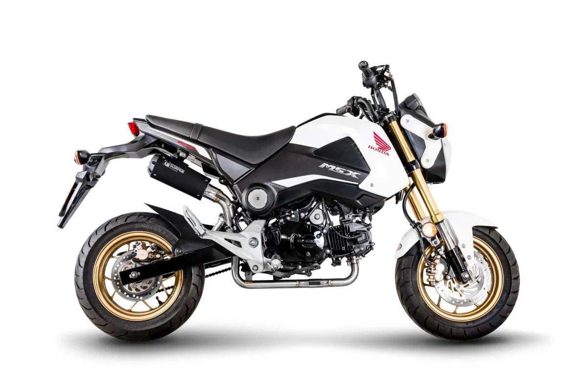 Honda MSX 125 Grom (2013-2015) SCORPION Exhaust Red Power Full System – Black Ceramic