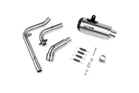 Honda MSX 125 Grom (2013-2015) SCORPION Exhaust Red Power Full System – Brushed Stainless Steel