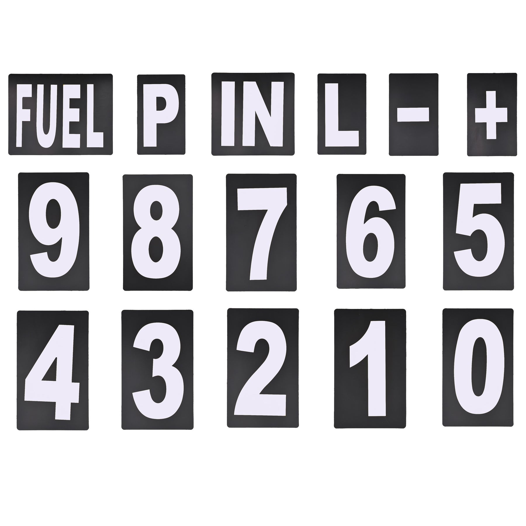 BikeTek Pit Board Number Kit White