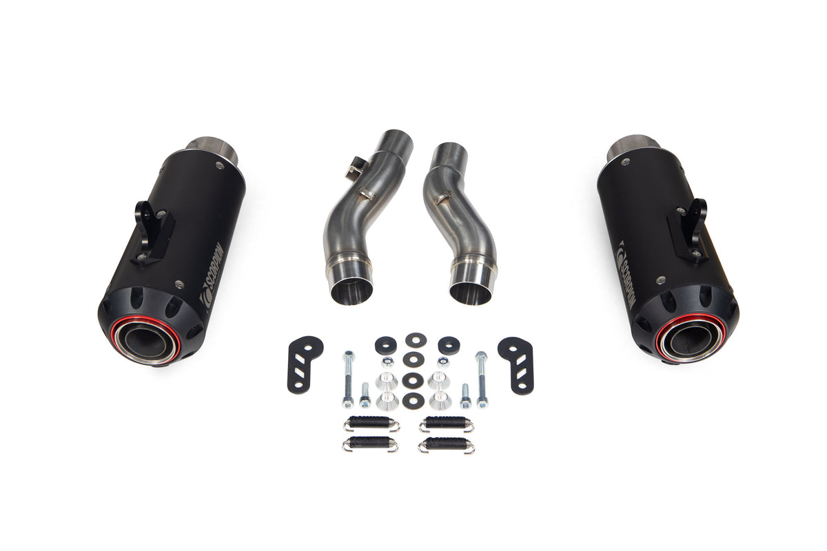 Kawasaki Z 1000 SX (2017–2019) Scorpion Exhaust Red Power Slip-on Pair - Black Ceramic