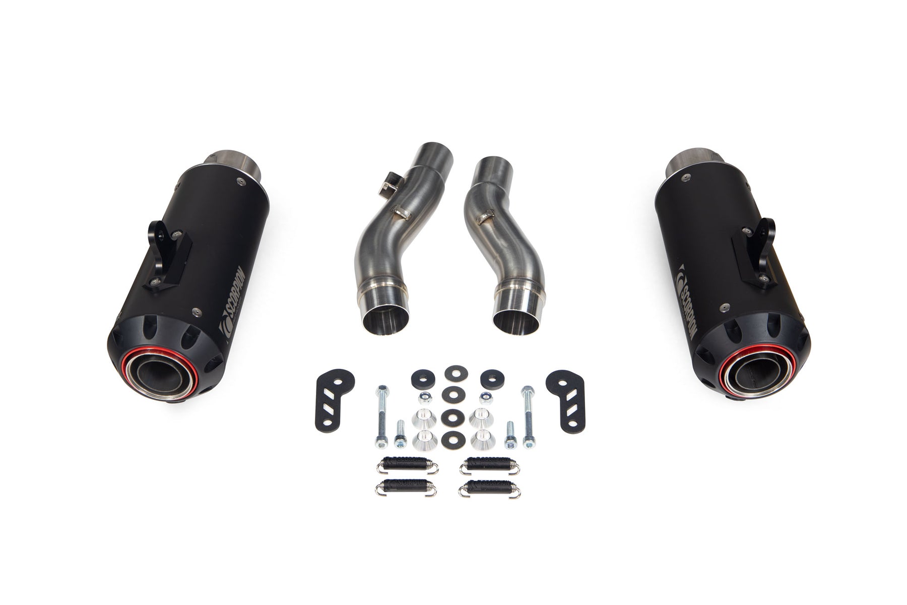 Kawasaki Z 1000 SX (2017–2019) Scorpion Exhaust Red Power Slip-on Pair - Black Ceramic