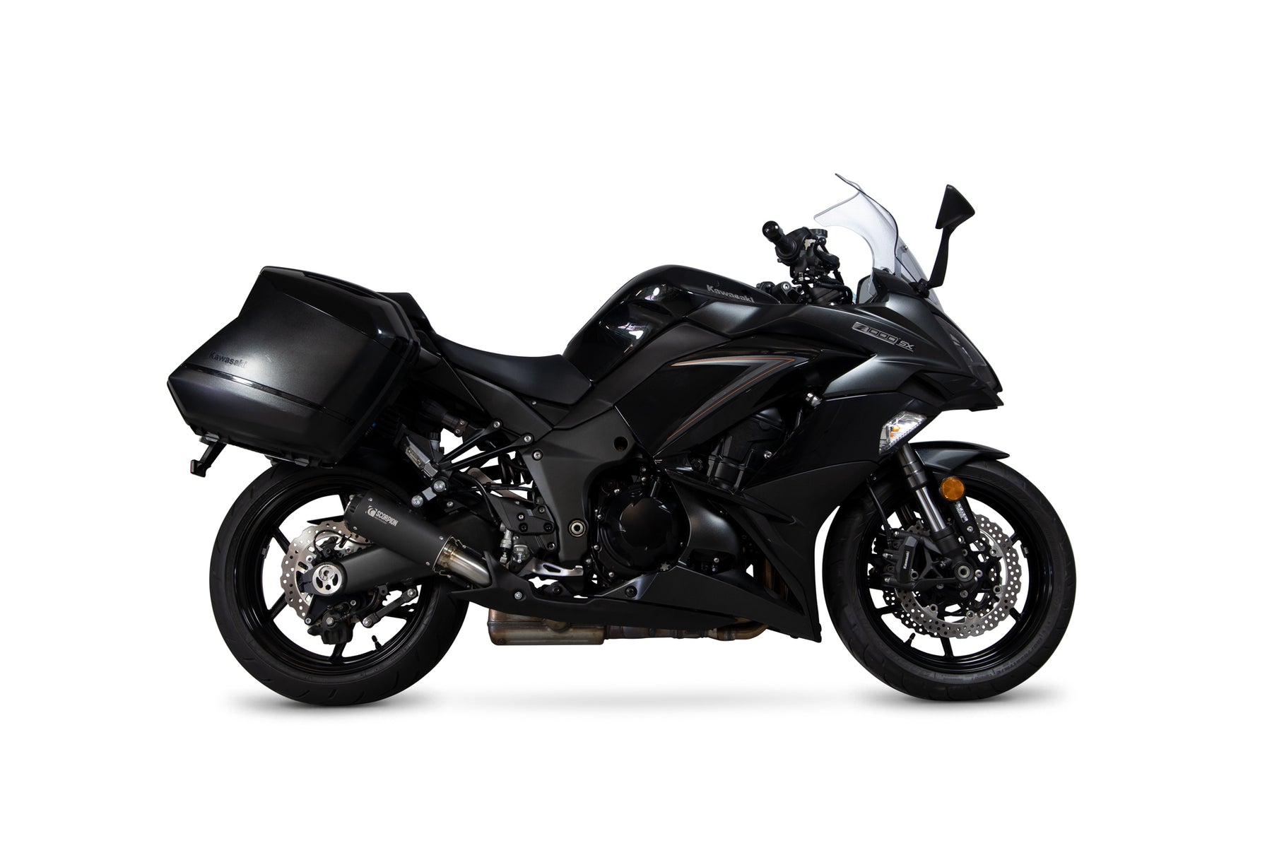 Kawasaki Z 1000 SX (2017–2019) Scorpion Exhaust Red Power Slip-on Pair - Black Ceramic