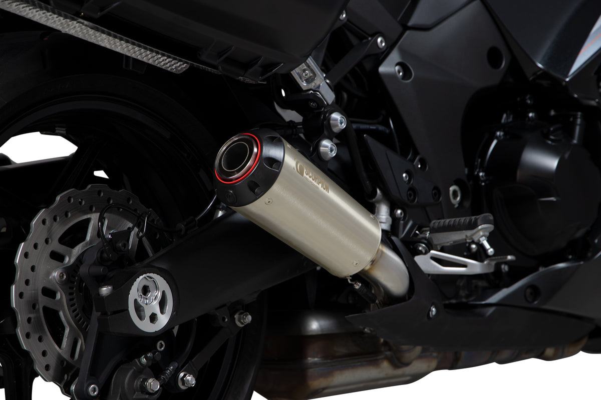 Kawasaki Z 1000 SX (2017–2019) Scorpion Exhaust Red Power Slip-on Pair - Titanium