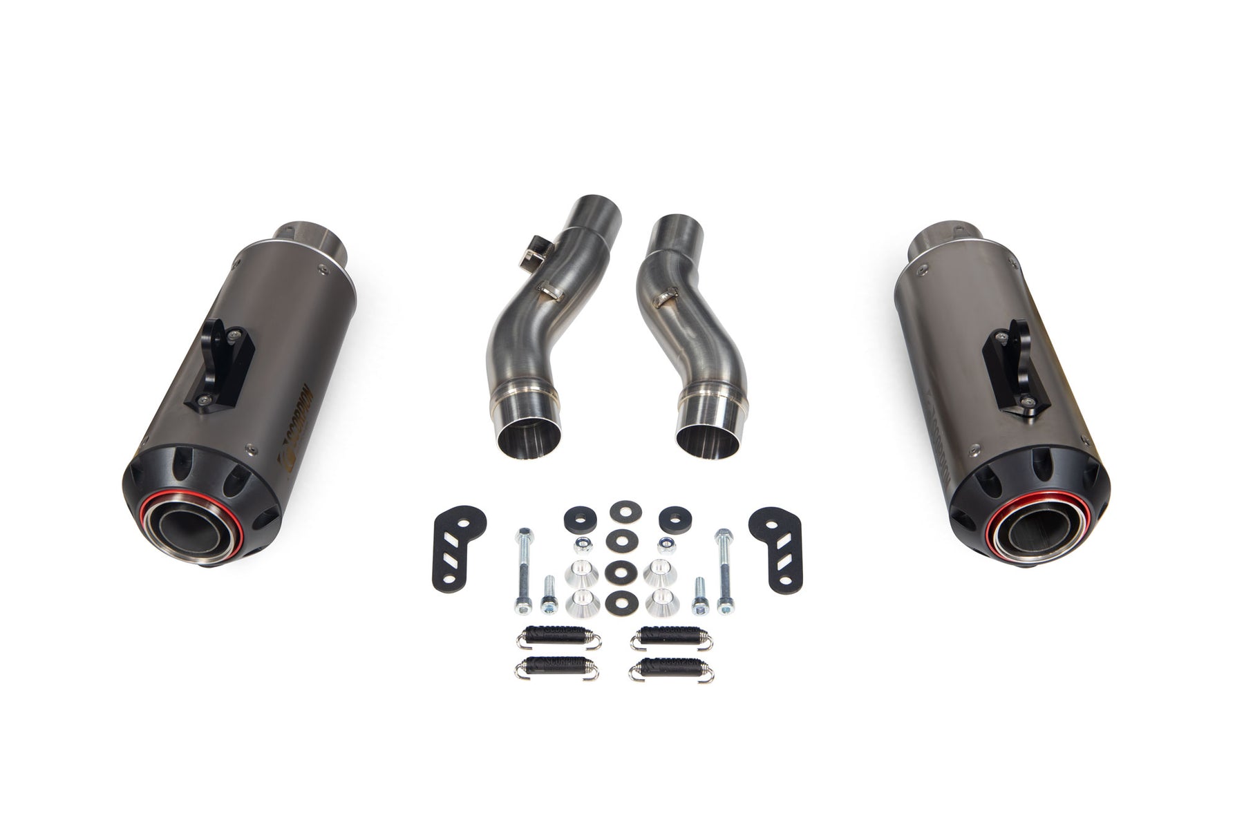 Kawasaki Z 1000 SX (2017–2019) Scorpion Exhaust Red Power Slip-on Pair - Titanium