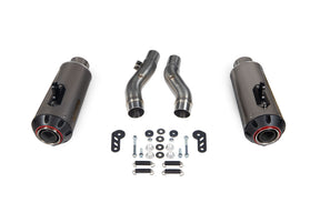 Kawasaki Z 1000 SX (2017–2019) Scorpion Exhaust Red Power Slip-on Pair - Titanium