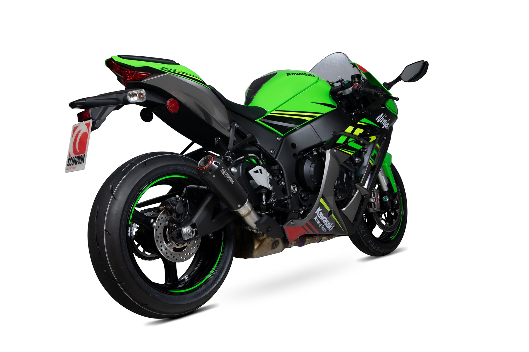 Kawasaki Ninja ZX-10R / ZX-10RR SE (2016–2020) Scorpion Exhaust Red Power Slip-on - Black Ceramic