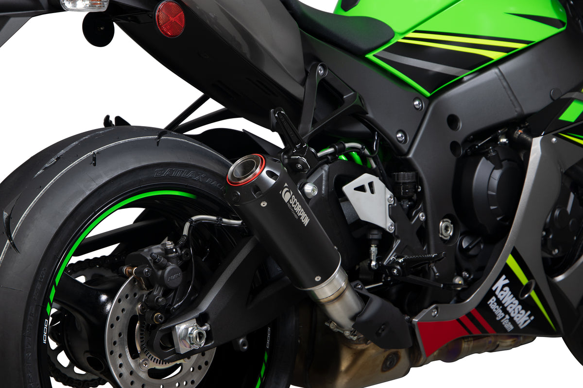 Kawasaki Ninja ZX-10R / ZX-10RR SE (2016–2020) Scorpion Exhaust Red Power Slip-on - Black Ceramic