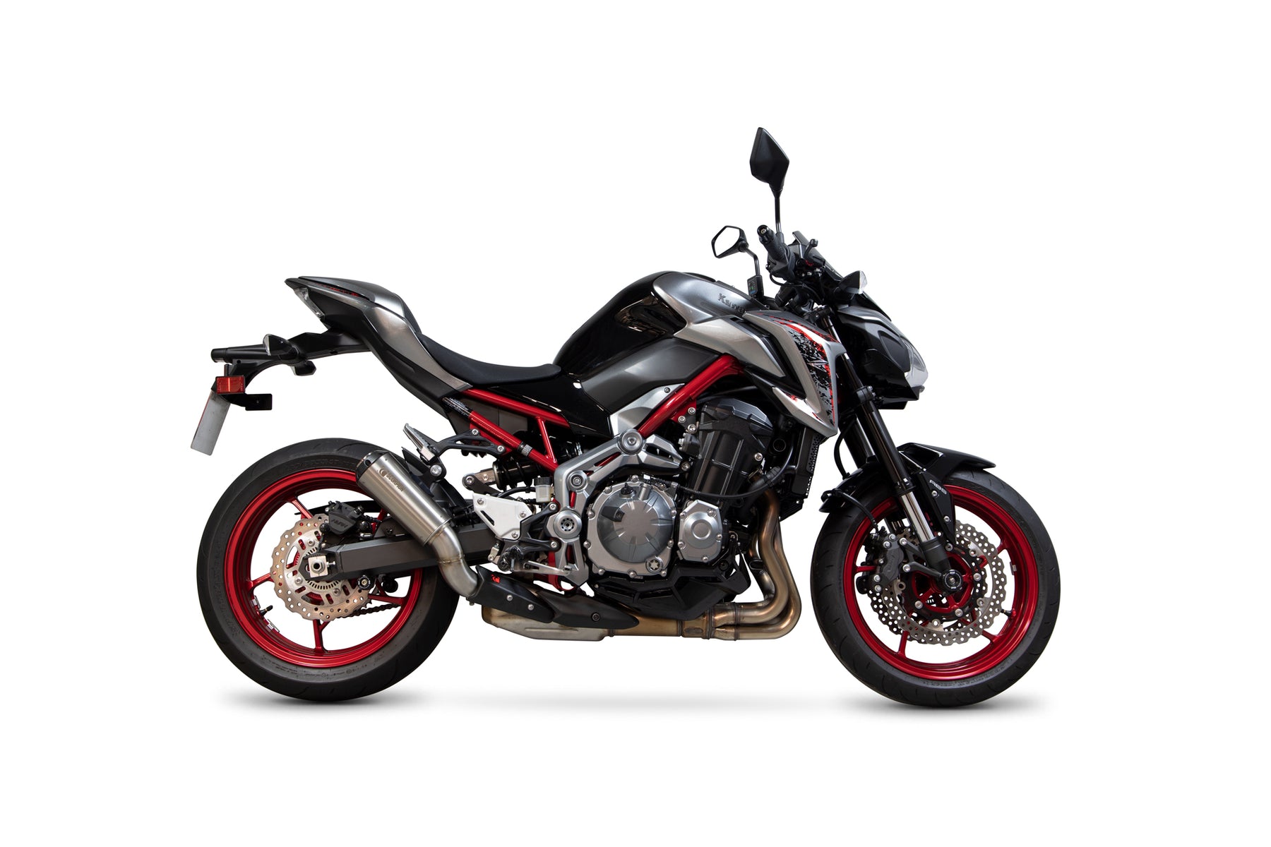 Kawasaki Z 900 (2017–2019) Scorpion Exhaust Red Power Slip-on - Brushed Stainless
