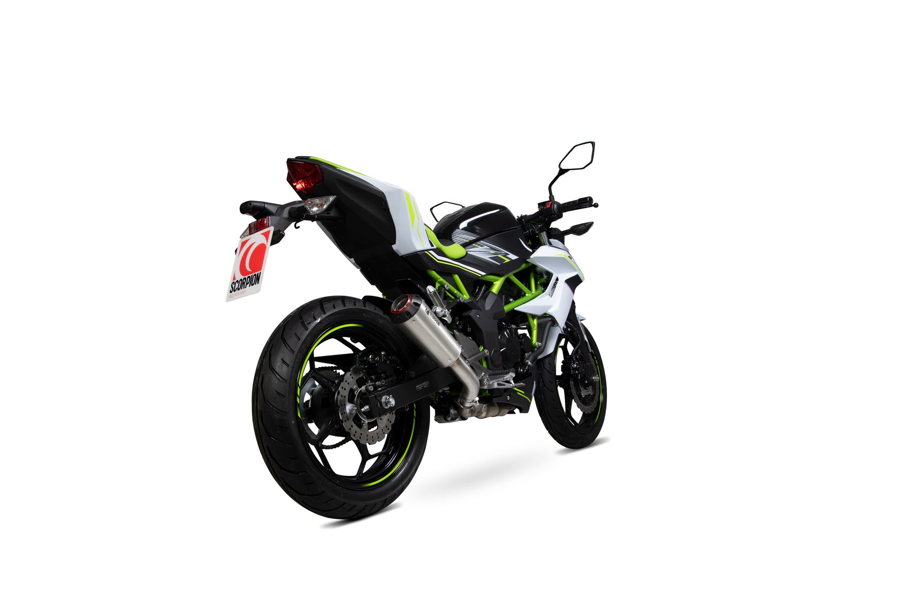 Kawasaki Z 125 (2018–2025) Scorpion Exhaust Red Power Slip-on - Brushed Stainless