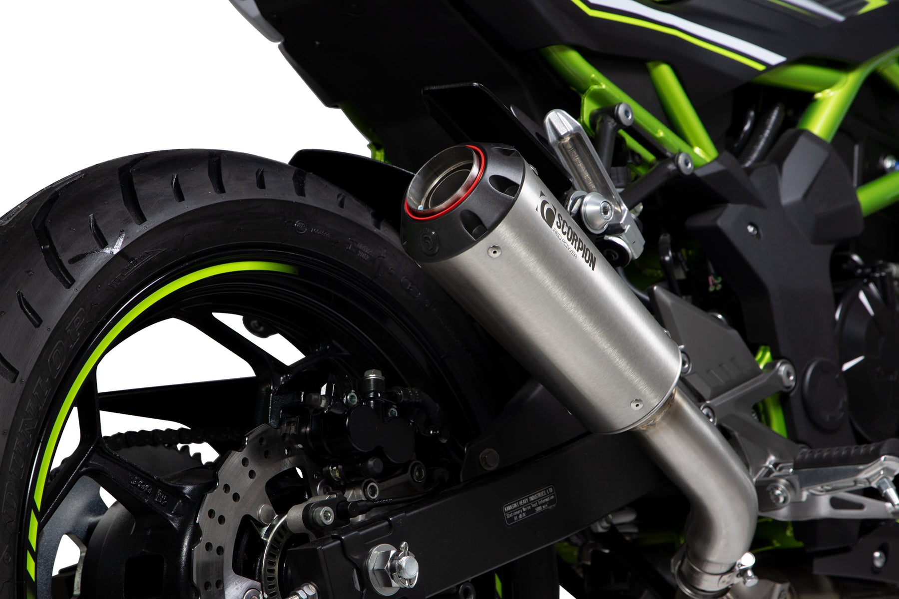 Kawasaki Z 125 (2018–2025) Scorpion Exhaust Red Power Slip-on - Brushed Stainless