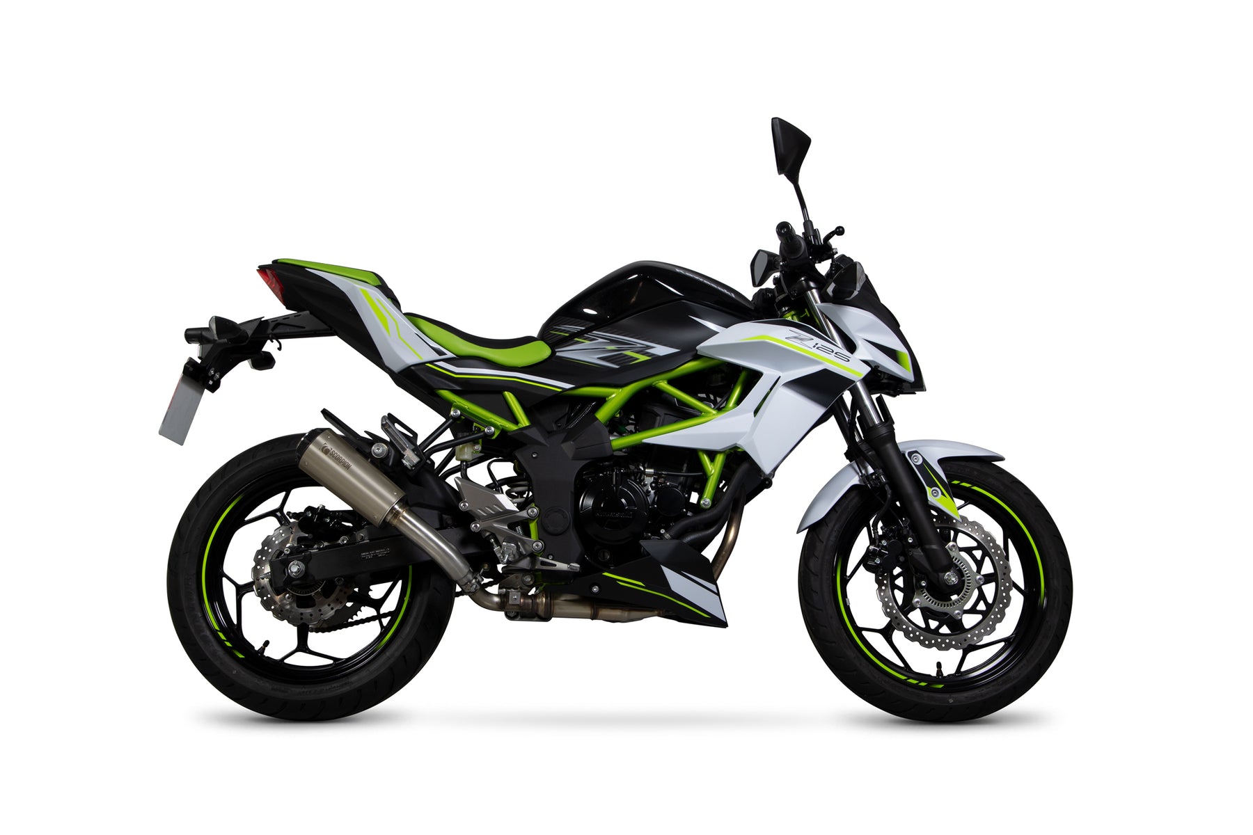 Kawasaki Z 125 (2018–2025) Scorpion Exhaust Red Power Slip-on - Titanium