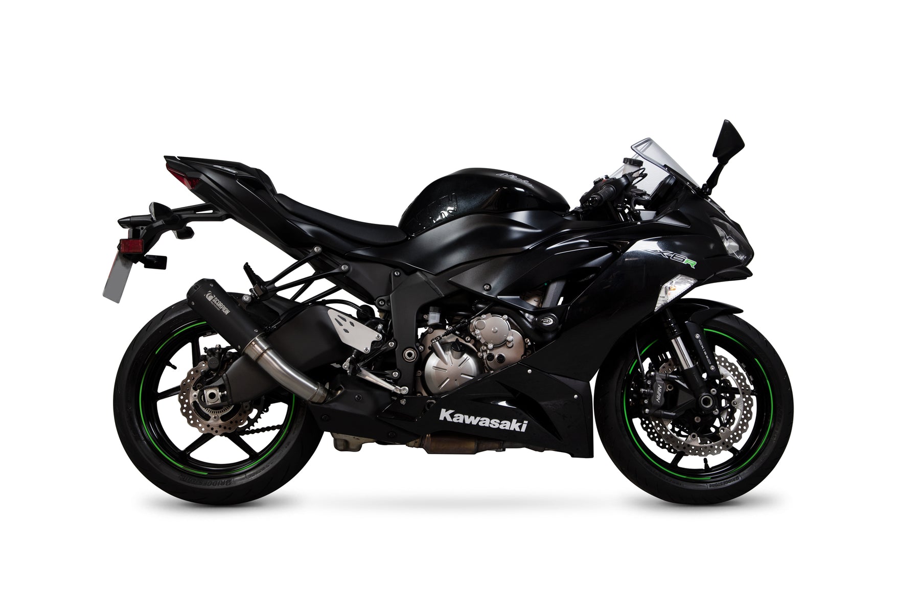Kawasaki Ninja ZX-6R 636 (2019–2021) Scorpion Exhaust Red Power Slip-on - Black Ceramic