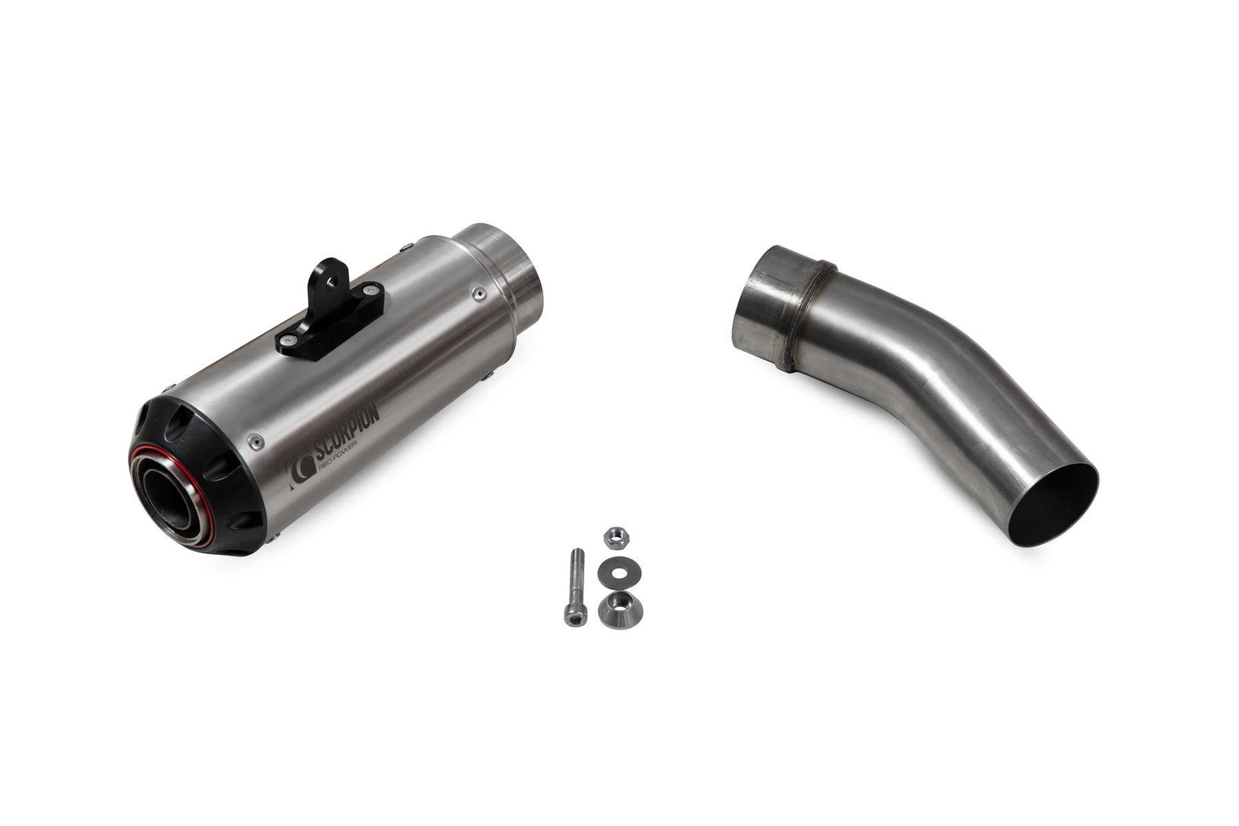 Kawasaki Ninja ZX-6R 636 (2019–2021) Scorpion Exhaust Red Power Slip-on - Brushed Stainless