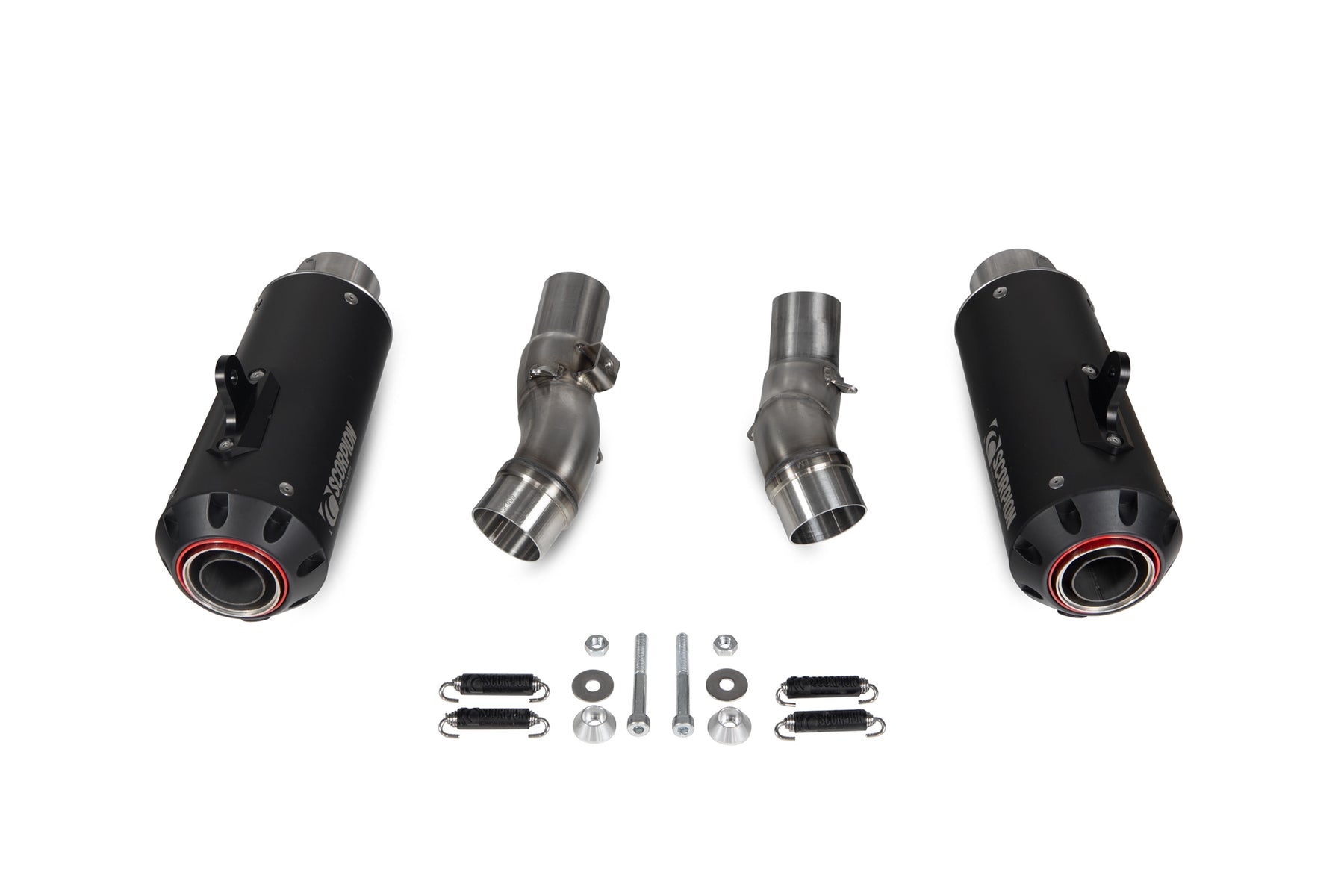 Kawasaki Z 1000 (2017–2020) Scorpion Exhaust Red Power Slip-on Pair - Black Ceramic