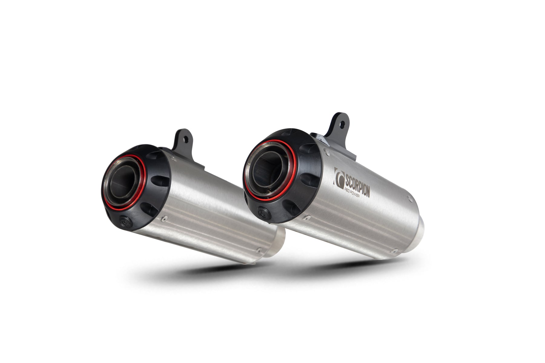 Kawasaki Z 1000 (2017–2020) Scorpion Exhaust Red Power Slip-on Pair - Brushed Stainless