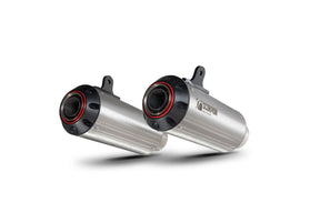 Kawasaki Z 1000 (2017–2020) Scorpion Exhaust Red Power Slip-on Pair - Brushed Stainless