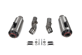 Kawasaki Z 1000 (2017–2020) Scorpion Exhaust Red Power Slip-on Pair - Brushed Stainless