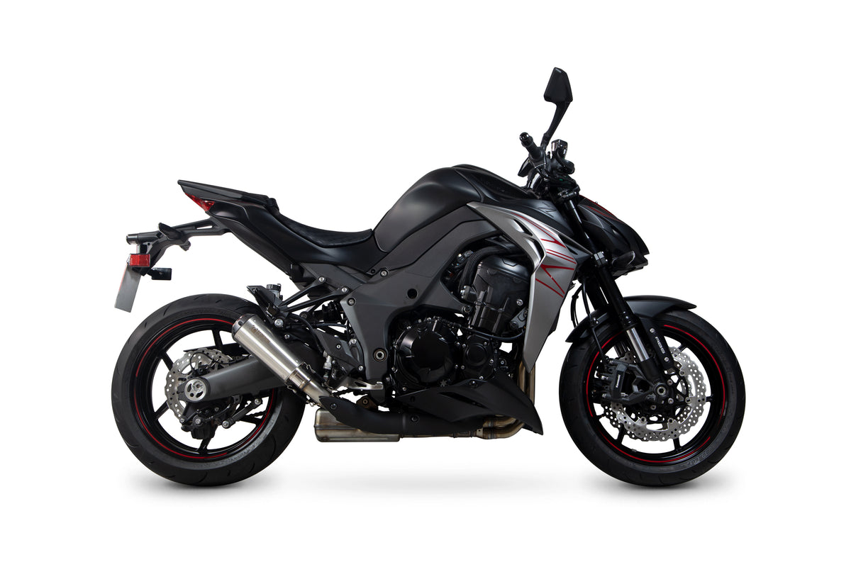 Kawasaki Z 1000 (2017–2020) Scorpion Exhaust Red Power Slip-on Pair - Brushed Stainless