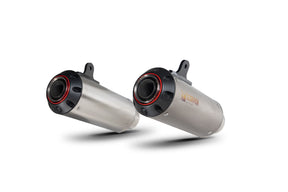 Kawasaki Z 1000 (2017–2020) Scorpion Exhaust Red Power Slip-on Pair - Titanium