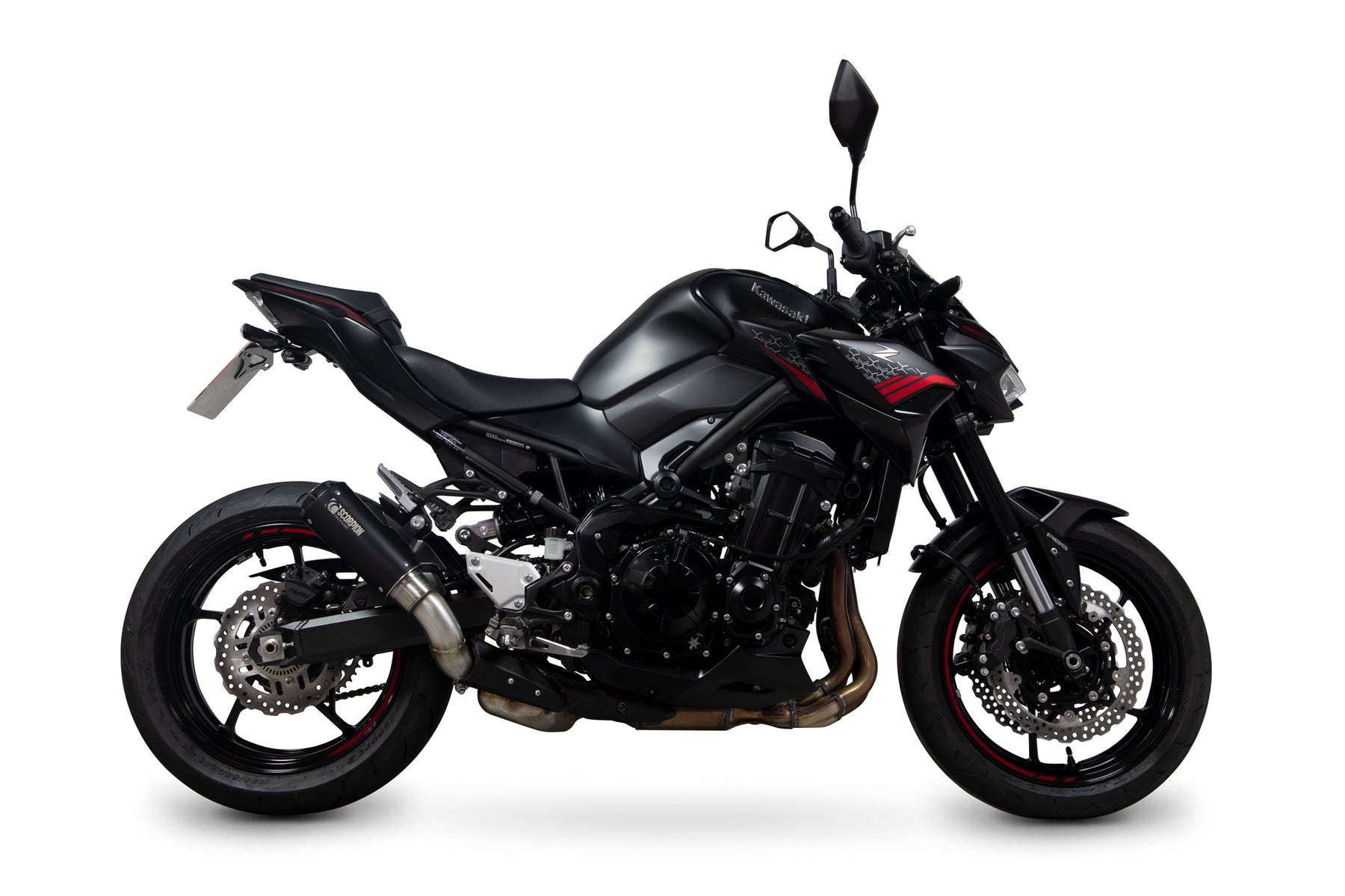 Kawasaki Z 900 Euro 5 (2020–2024) Scorpion Exhaust Red Power Slip-on - Black Ceramic