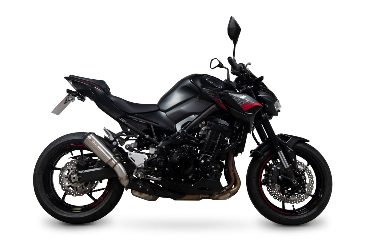 Kawasaki Z 900 Euro 5 (2020–2024) Scorpion Exhaust Red Power Slip-on - Brushed Stainless