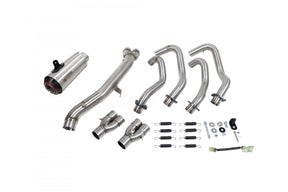 Kawasaki Ninja ZX-25R (2020–2022) Scorpion Exhaust Red Power Full System - Brushed Stainless